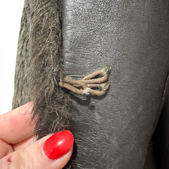 Vintage Real Fur Coat Women’s Brown Shawl Collar - Picture 4 of 10